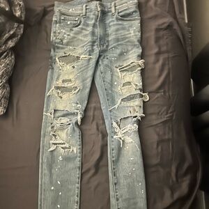Distressed Blue Men's Jeans